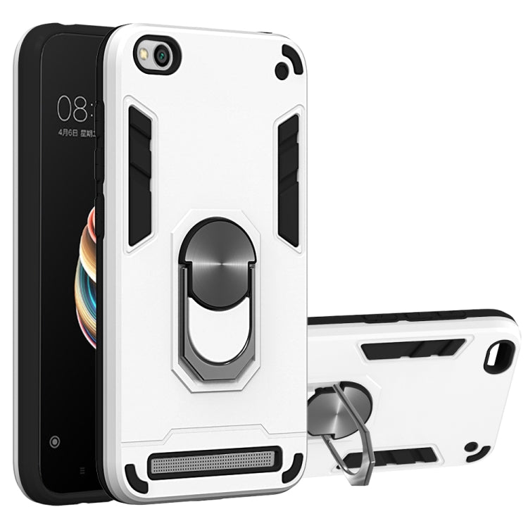 For Xiaomi Redmi 5A / 5A Prime / Y1 2 in 1 Armour Series PC + TPU Protective Case with Ring Holder