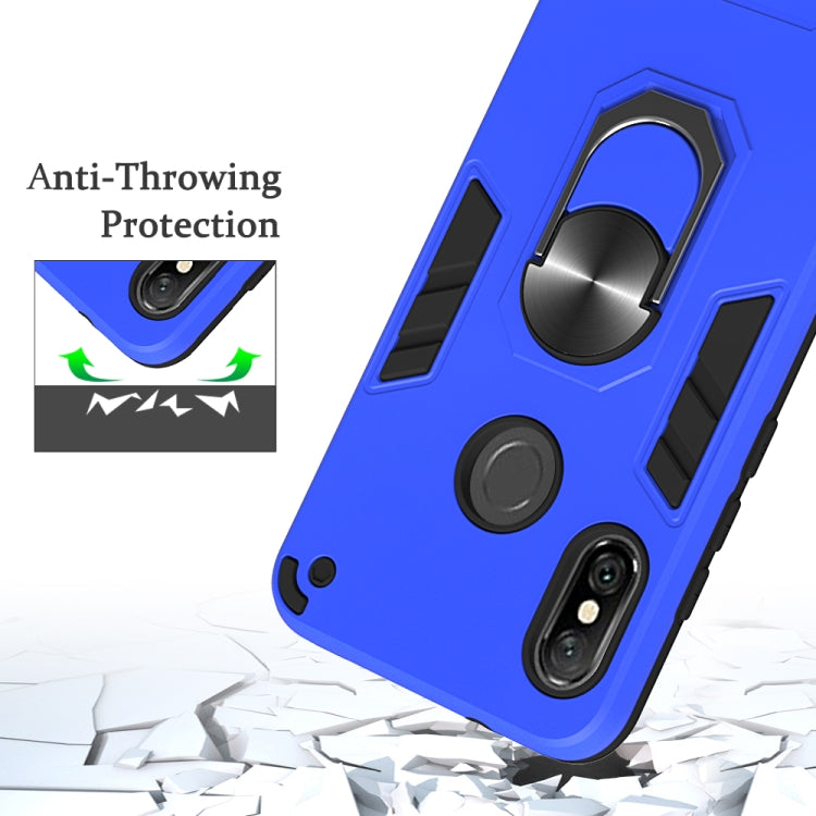 For Xiaomi Rdemi 6 Pro / Mi A2 Lite 2 in 1 Armour Series PC + TPU Protective Case with Ring Holder