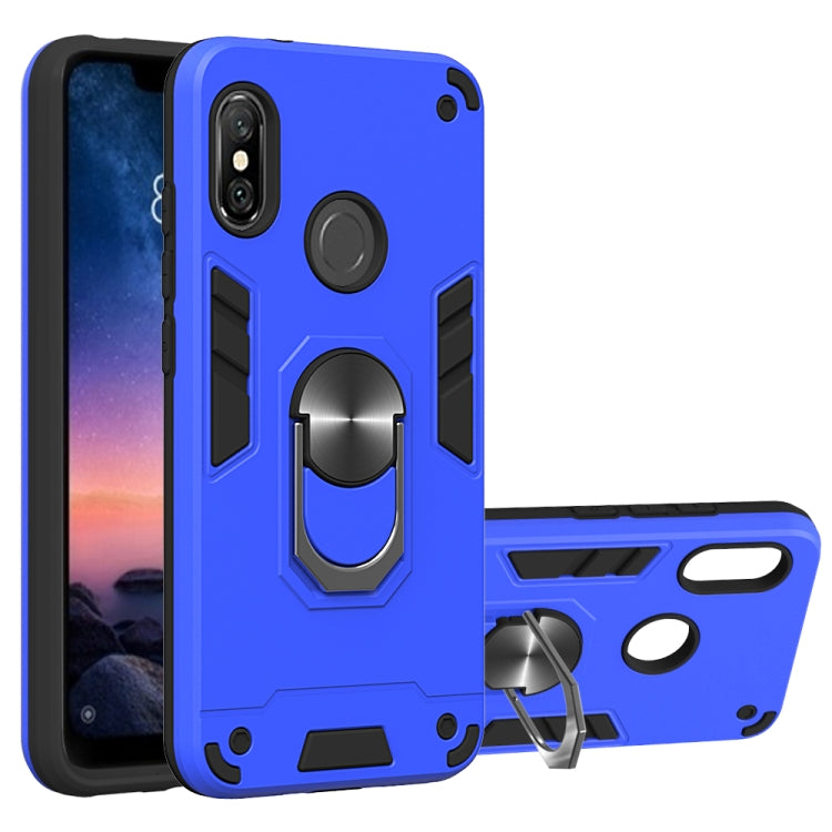 For Xiaomi Rdemi 6 Pro / Mi A2 Lite 2 in 1 Armour Series PC + TPU Protective Case with Ring Holder
