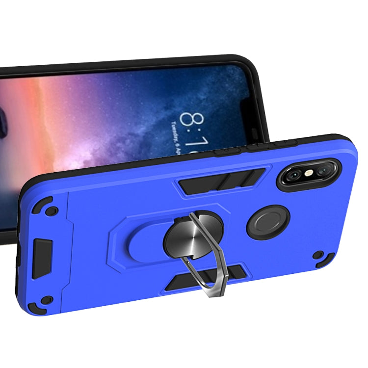 For Xiaomi Rdemi 6 Pro / Mi A2 Lite 2 in 1 Armour Series PC + TPU Protective Case with Ring Holder
