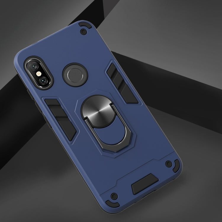 For Xiaomi Rdemi 6 Pro / Mi A2 Lite 2 in 1 Armour Series PC + TPU Protective Case with Ring Holder