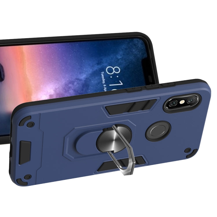 For Xiaomi Rdemi 6 Pro / Mi A2 Lite 2 in 1 Armour Series PC + TPU Protective Case with Ring Holder