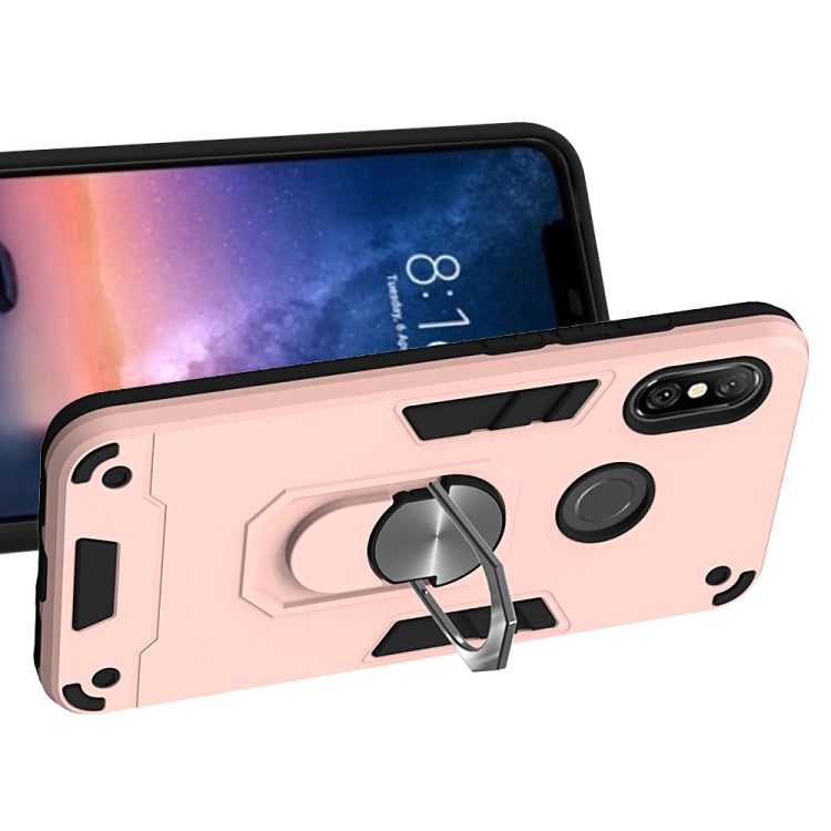 For Xiaomi Rdemi 6 Pro / Mi A2 Lite 2 in 1 Armour Series PC + TPU Protective Case with Ring Holder