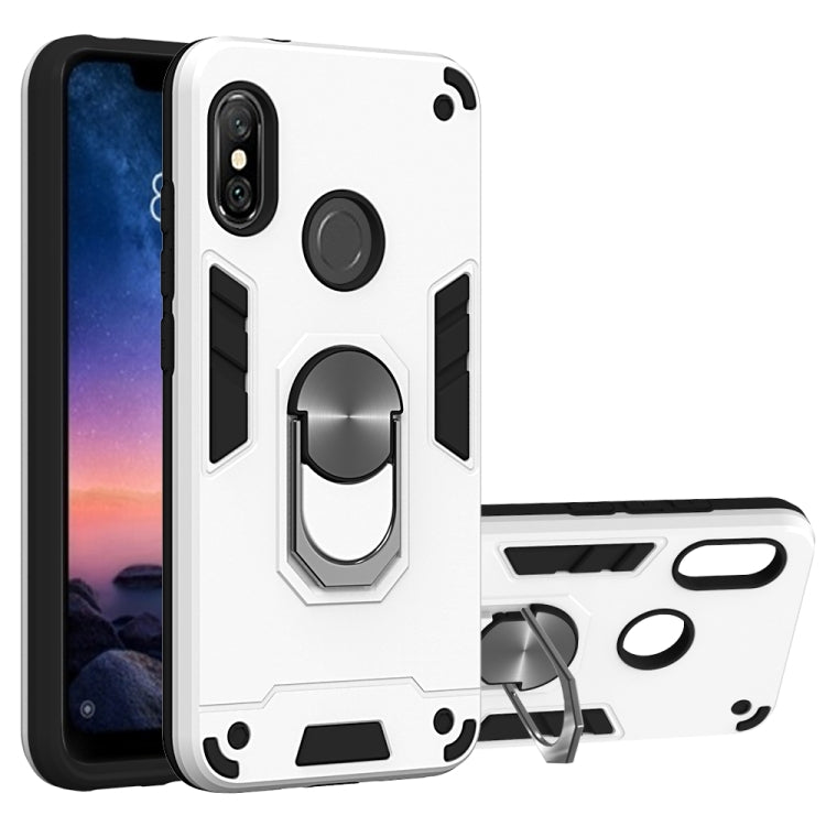 For Xiaomi Rdemi 6 Pro / Mi A2 Lite 2 in 1 Armour Series PC + TPU Protective Case with Ring Holder