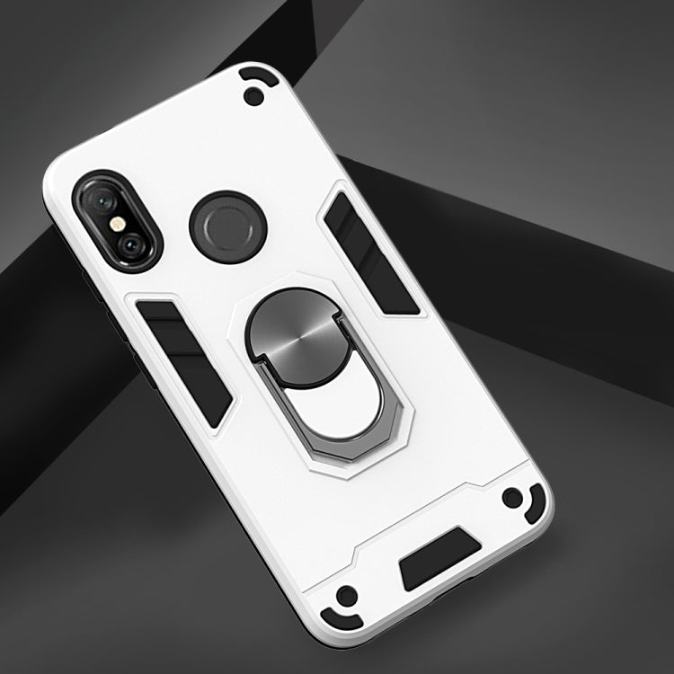 For Xiaomi Rdemi 6 Pro / Mi A2 Lite 2 in 1 Armour Series PC + TPU Protective Case with Ring Holder