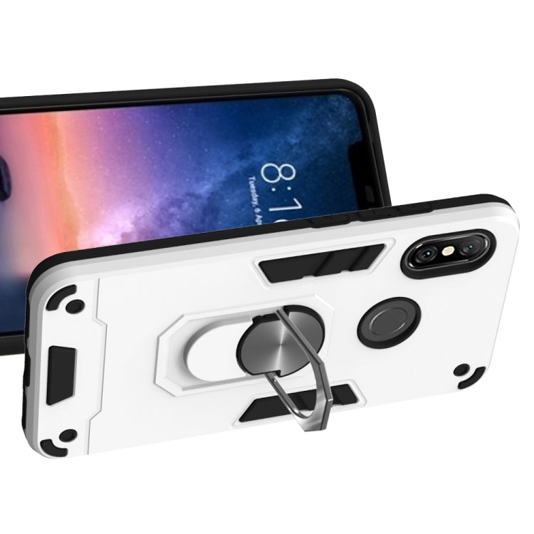 For Xiaomi Rdemi 6 Pro / Mi A2 Lite 2 in 1 Armour Series PC + TPU Protective Case with Ring Holder