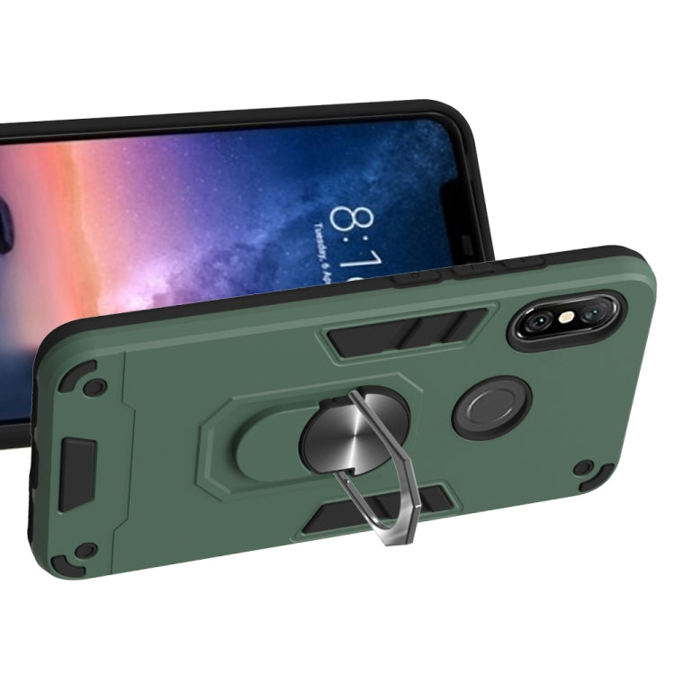 For Xiaomi Rdemi 6 Pro / Mi A2 Lite 2 in 1 Armour Series PC + TPU Protective Case with Ring Holder