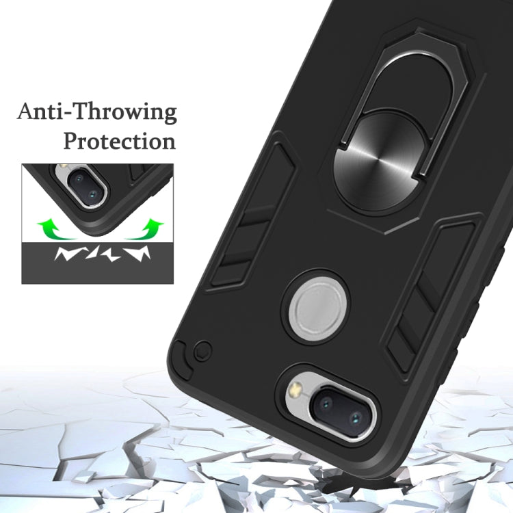 For Xiaomi Redmi 6 (Perforated) 2 in 1 Armour Series PC + TPU Protective Case with Ring Holder