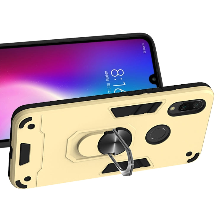 For Xiaomi Redmi 7 / Y3 2 in 1 Armour Series PC + TPU Protective Case with Ring Holder