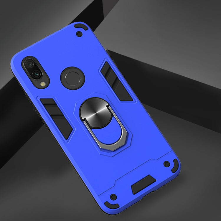 For Xiaomi Redmi 7 / Y3 2 in 1 Armour Series PC + TPU Protective Case with Ring Holder