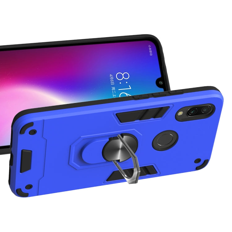 For Xiaomi Redmi 7 / Y3 2 in 1 Armour Series PC + TPU Protective Case with Ring Holder