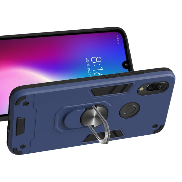For Xiaomi Redmi 7 / Y3 2 in 1 Armour Series PC + TPU Protective Case with Ring Holder