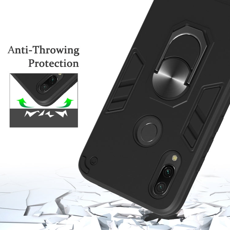For Xiaomi Redmi 7 / Y3 2 in 1 Armour Series PC + TPU Protective Case with Ring Holder