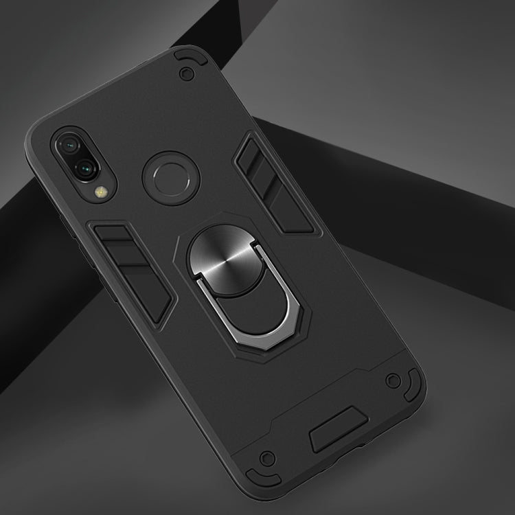 For Xiaomi Redmi 7 / Y3 2 in 1 Armour Series PC + TPU Protective Case with Ring Holder