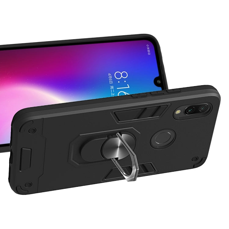 For Xiaomi Redmi 7 / Y3 2 in 1 Armour Series PC + TPU Protective Case with Ring Holder