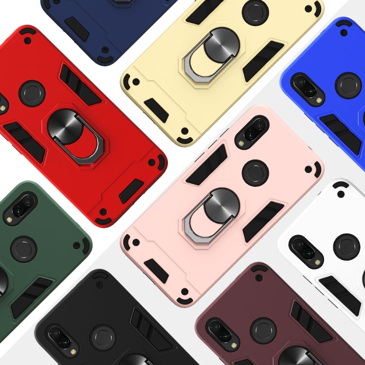For Xiaomi Redmi 7 / Y3 2 in 1 Armour Series PC + TPU Protective Case with Ring Holder