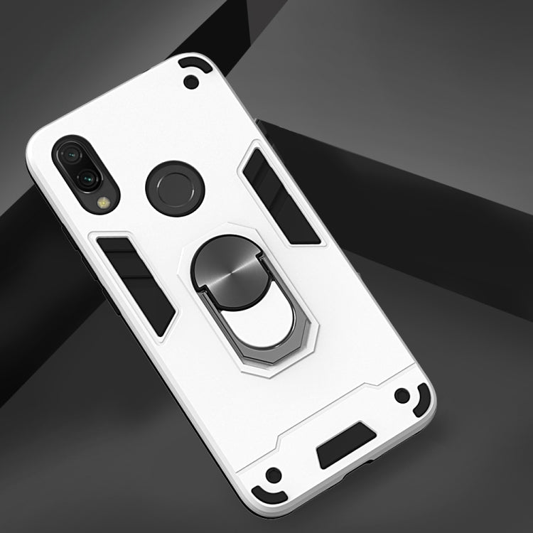 For Xiaomi Redmi 7 / Y3 2 in 1 Armour Series PC + TPU Protective Case with Ring Holder