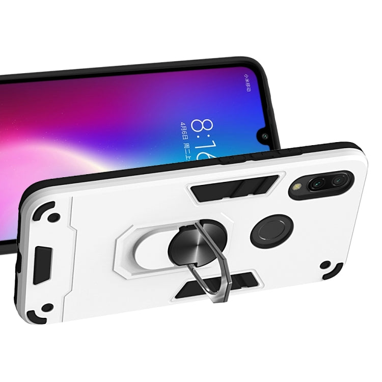 For Xiaomi Redmi 7 / Y3 2 in 1 Armour Series PC + TPU Protective Case with Ring Holder