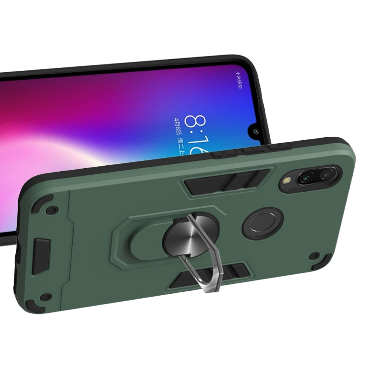 For Xiaomi Redmi 7 / Y3 2 in 1 Armour Series PC + TPU Protective Case with Ring Holder