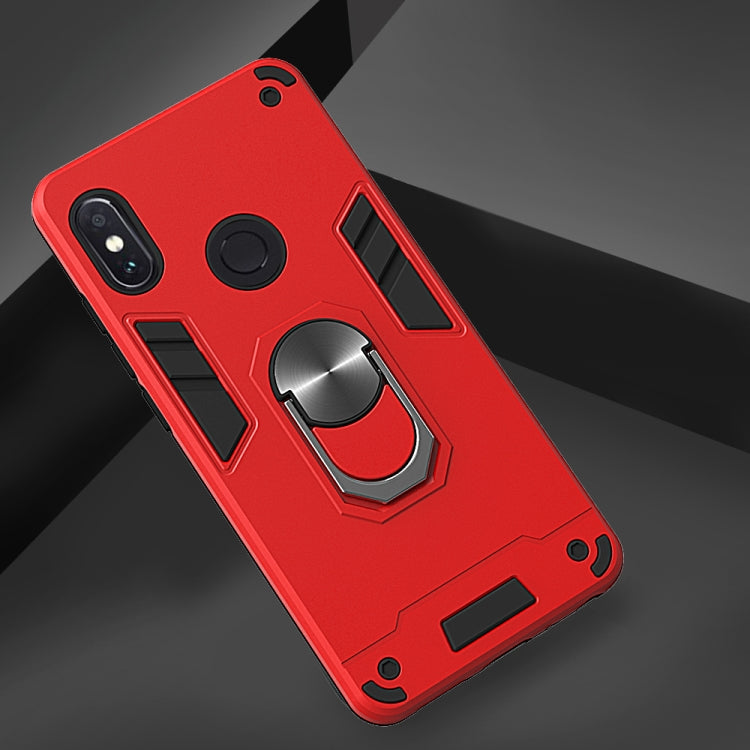 For Xiaomi Rdemi Note 5 Pro / Note 5 2 in 1 Armour Series PC + TPU Protective Case with Ring Holder