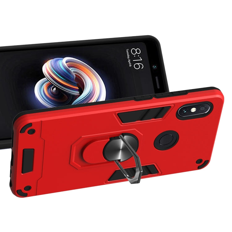 For Xiaomi Rdemi Note 5 Pro / Note 5 2 in 1 Armour Series PC + TPU Protective Case with Ring Holder
