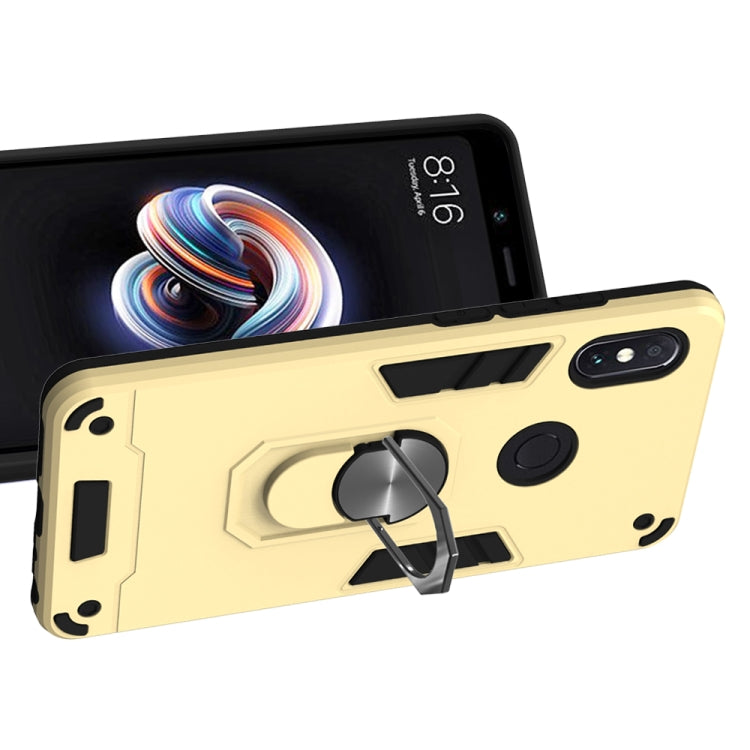 For Xiaomi Rdemi Note 5 Pro / Note 5 2 in 1 Armour Series PC + TPU Protective Case with Ring Holder