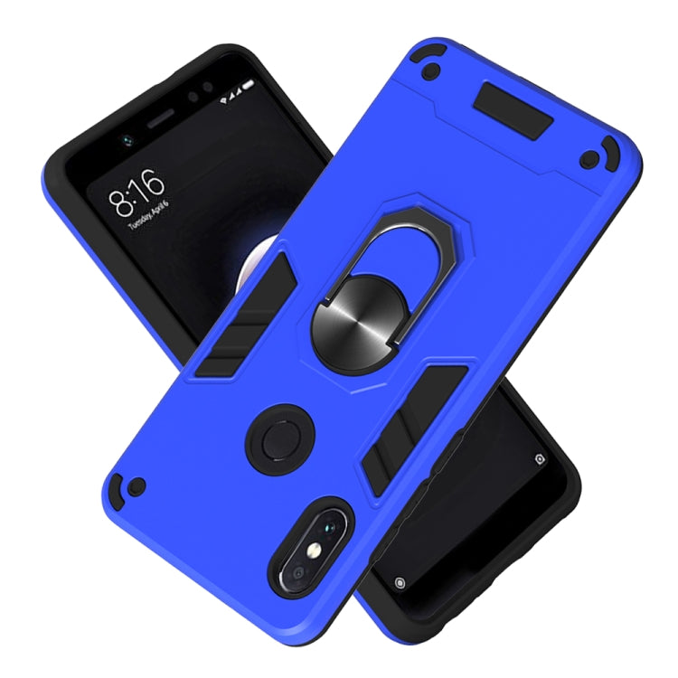 For Xiaomi Rdemi Note 5 Pro / Note 5 2 in 1 Armour Series PC + TPU Protective Case with Ring Holder