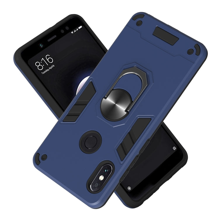 For Xiaomi Rdemi Note 5 Pro / Note 5 2 in 1 Armour Series PC + TPU Protective Case with Ring Holder