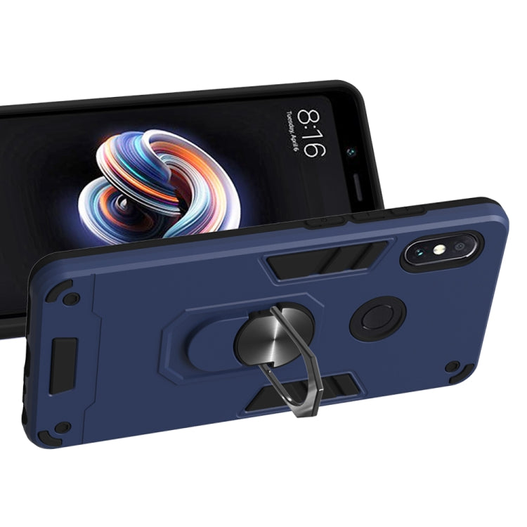For Xiaomi Rdemi Note 5 Pro / Note 5 2 in 1 Armour Series PC + TPU Protective Case with Ring Holder