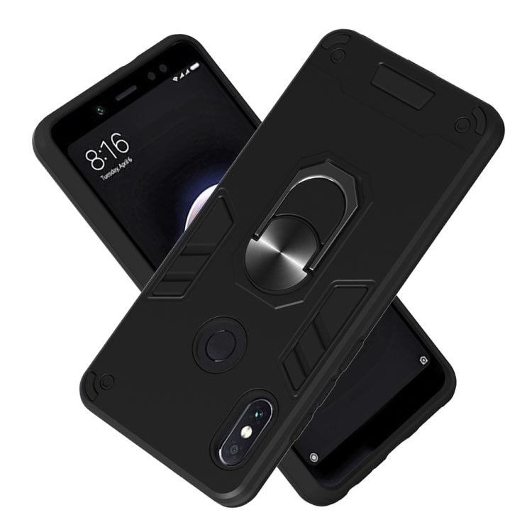 For Xiaomi Rdemi Note 5 Pro / Note 5 2 in 1 Armour Series PC + TPU Protective Case with Ring Holder
