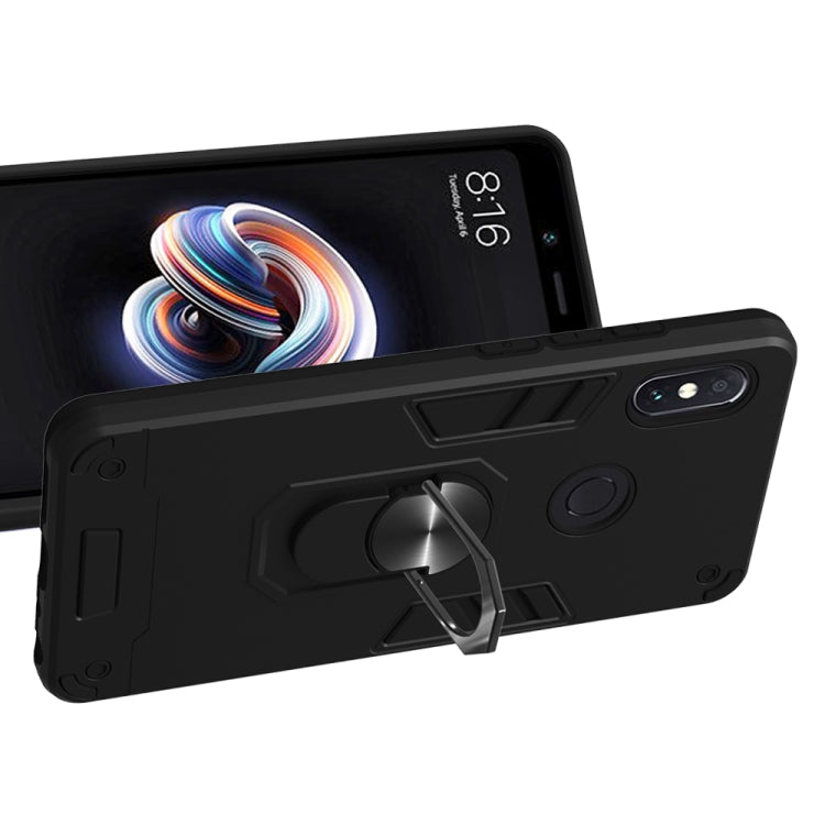 For Xiaomi Rdemi Note 5 Pro / Note 5 2 in 1 Armour Series PC + TPU Protective Case with Ring Holder