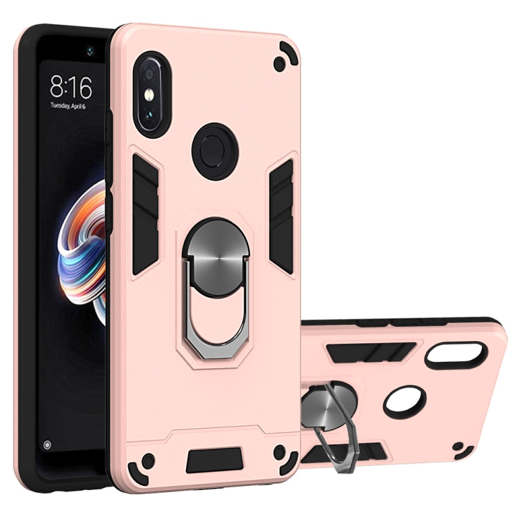 For Xiaomi Rdemi Note 5 Pro / Note 5 2 in 1 Armour Series PC + TPU Protective Case with Ring Holder