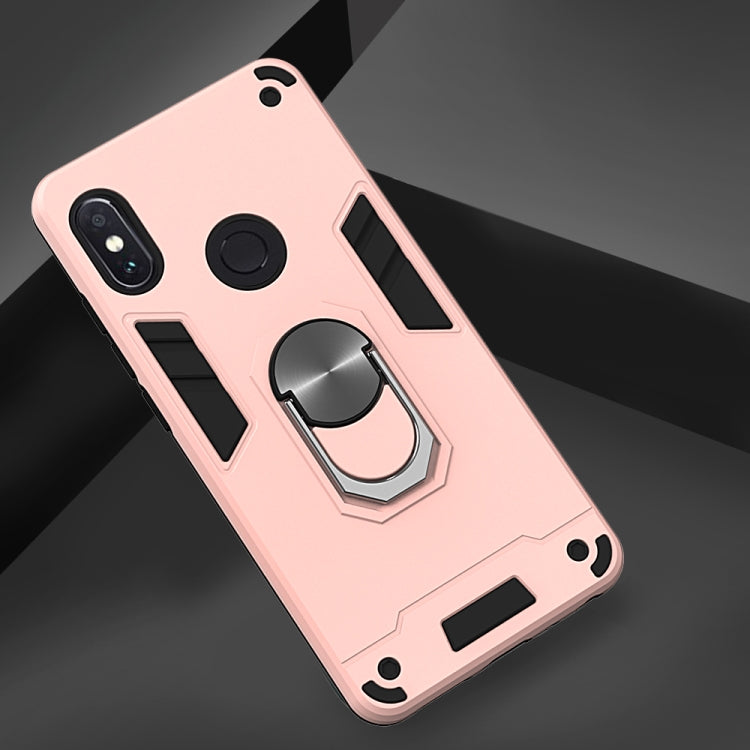 For Xiaomi Rdemi Note 5 Pro / Note 5 2 in 1 Armour Series PC + TPU Protective Case with Ring Holder