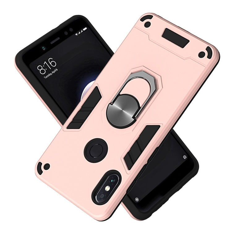 For Xiaomi Rdemi Note 5 Pro / Note 5 2 in 1 Armour Series PC + TPU Protective Case with Ring Holder