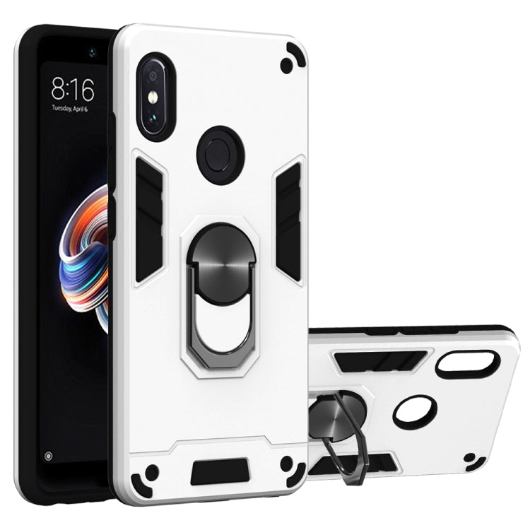 For Xiaomi Rdemi Note 5 Pro / Note 5 2 in 1 Armour Series PC + TPU Protective Case with Ring Holder