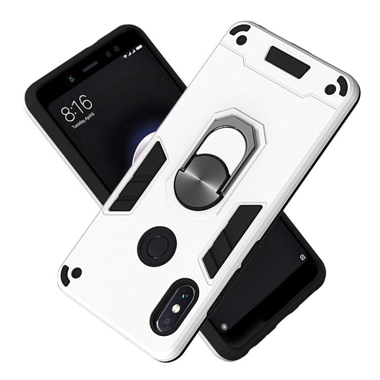 For Xiaomi Rdemi Note 5 Pro / Note 5 2 in 1 Armour Series PC + TPU Protective Case with Ring Holder