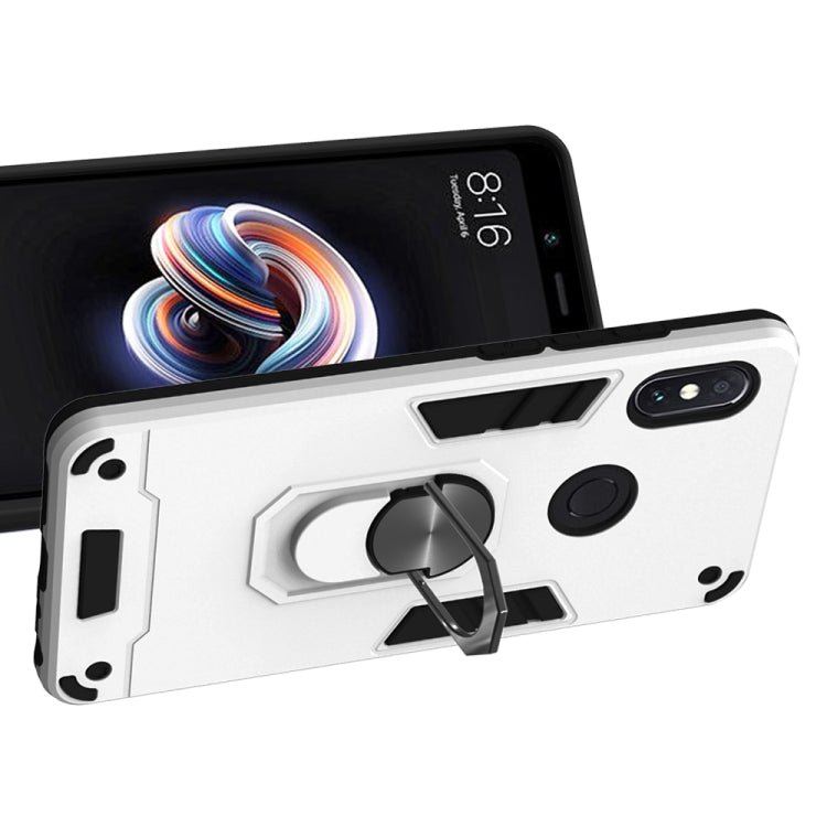 For Xiaomi Rdemi Note 5 Pro / Note 5 2 in 1 Armour Series PC + TPU Protective Case with Ring Holder