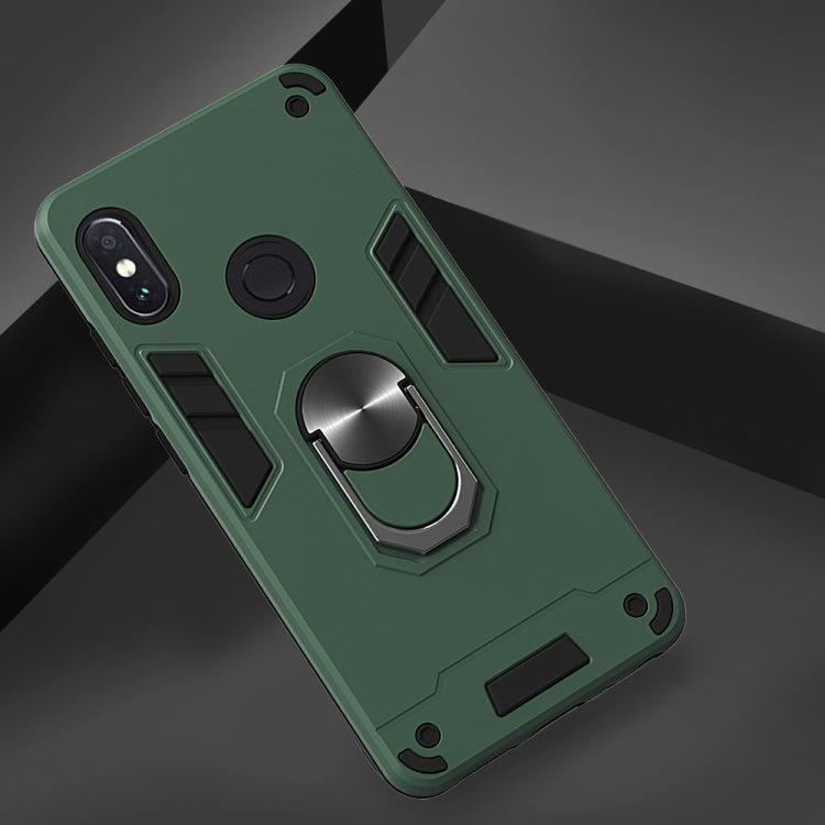 For Xiaomi Rdemi Note 5 Pro / Note 5 2 in 1 Armour Series PC + TPU Protective Case with Ring Holder