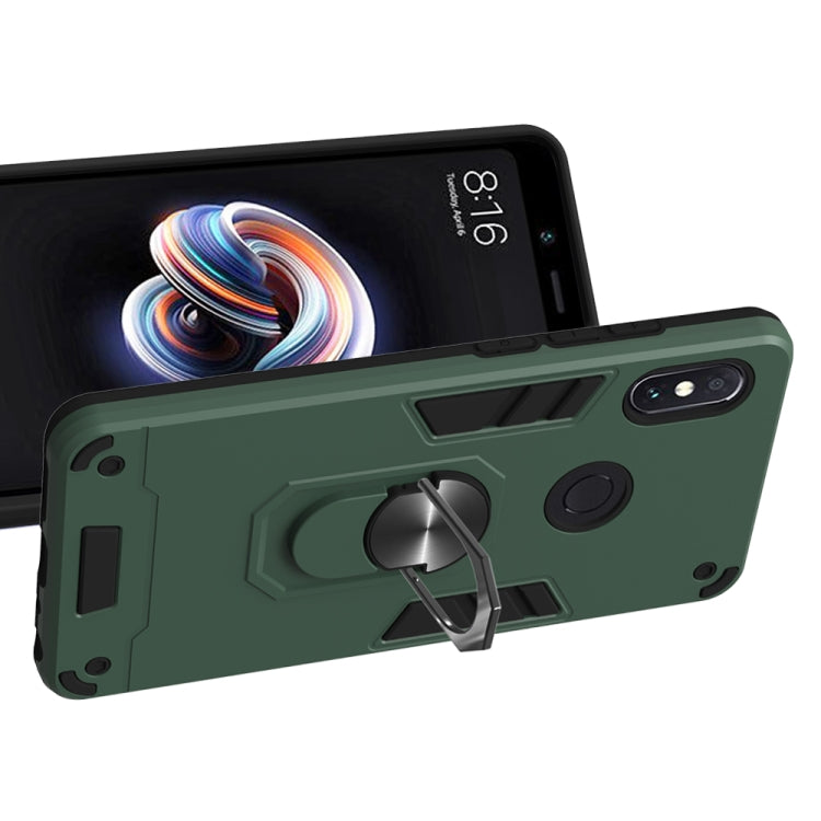 For Xiaomi Rdemi Note 5 Pro / Note 5 2 in 1 Armour Series PC + TPU Protective Case with Ring Holder