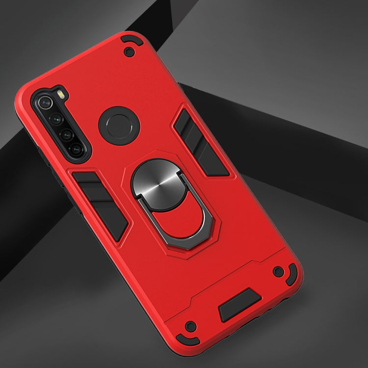 For Xiaomi Rdemi Note 8 2 in 1 Armour Series PC + TPU Protective Case with Ring Holder
