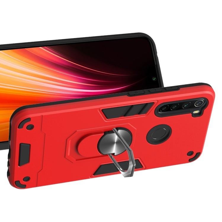For Xiaomi Rdemi Note 8 2 in 1 Armour Series PC + TPU Protective Case with Ring Holder