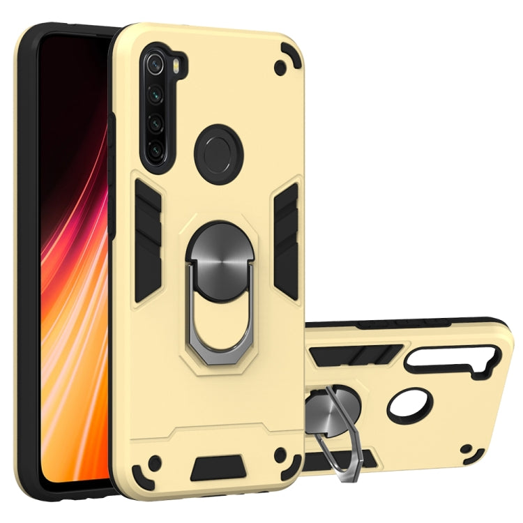 For Xiaomi Rdemi Note 8 2 in 1 Armour Series PC + TPU Protective Case with Ring Holder