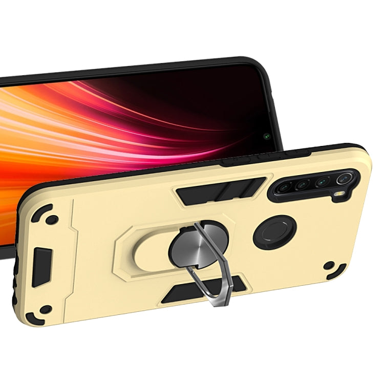 For Xiaomi Rdemi Note 8 2 in 1 Armour Series PC + TPU Protective Case with Ring Holder