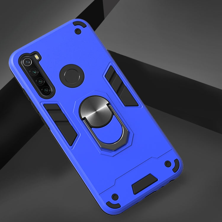 For Xiaomi Rdemi Note 8 2 in 1 Armour Series PC + TPU Protective Case with Ring Holder