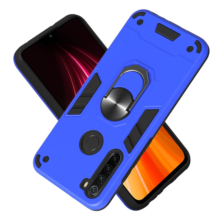 For Xiaomi Rdemi Note 8 2 in 1 Armour Series PC + TPU Protective Case with Ring Holder