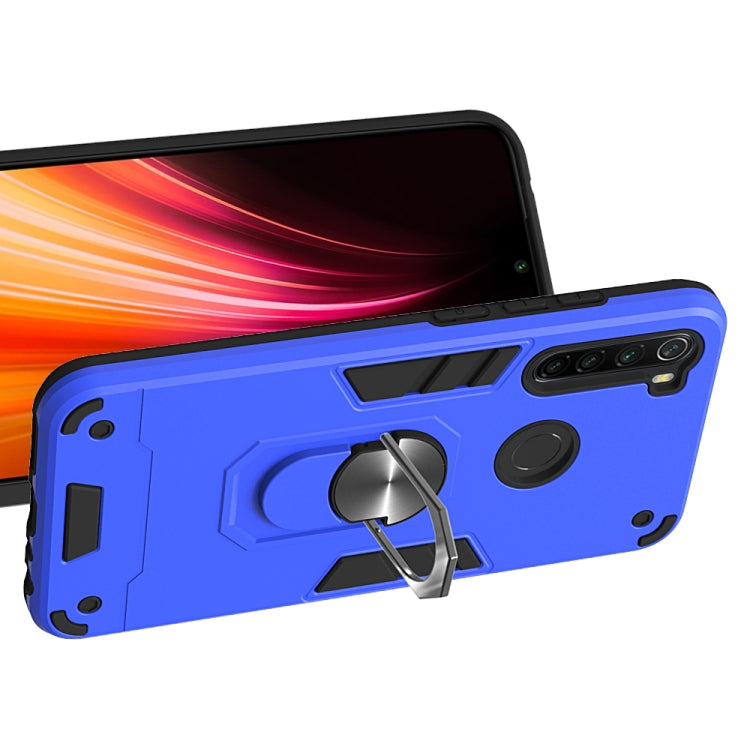 For Xiaomi Rdemi Note 8 2 in 1 Armour Series PC + TPU Protective Case with Ring Holder