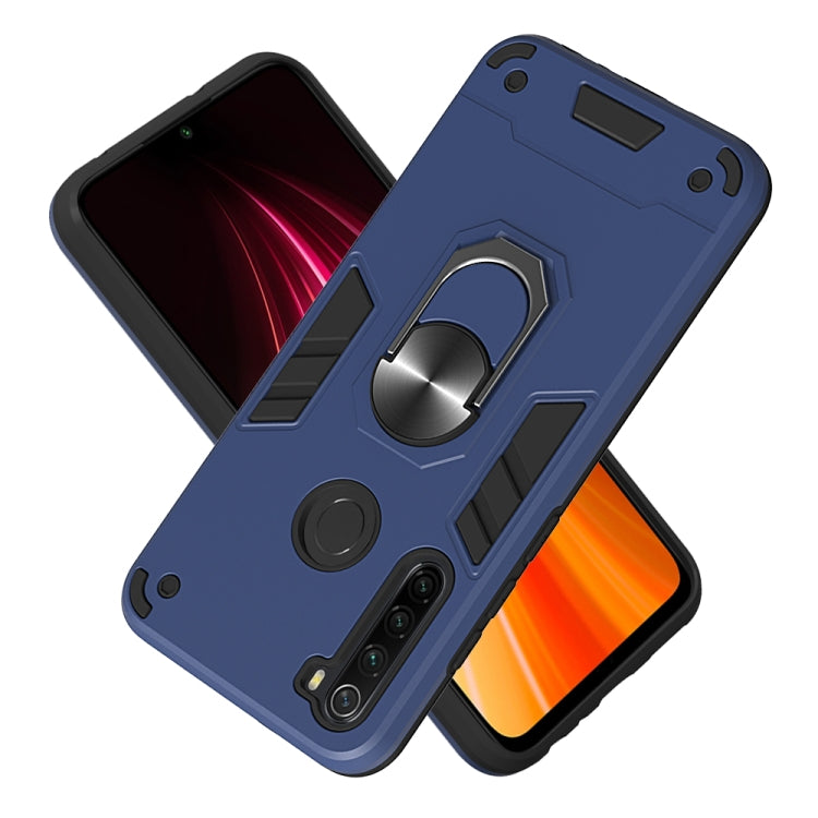 For Xiaomi Rdemi Note 8 2 in 1 Armour Series PC + TPU Protective Case with Ring Holder