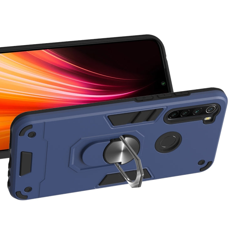 For Xiaomi Rdemi Note 8 2 in 1 Armour Series PC + TPU Protective Case with Ring Holder