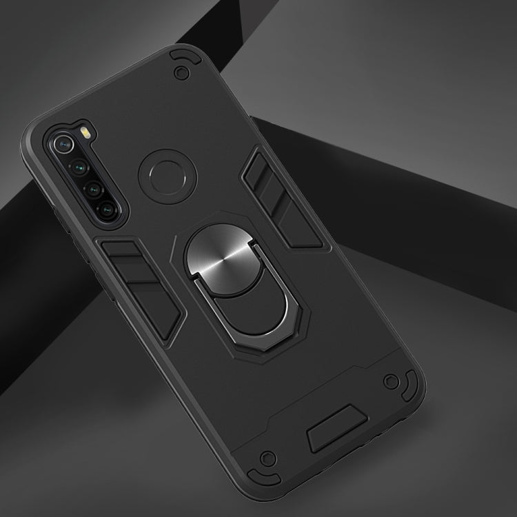 For Xiaomi Rdemi Note 8 2 in 1 Armour Series PC + TPU Protective Case with Ring Holder