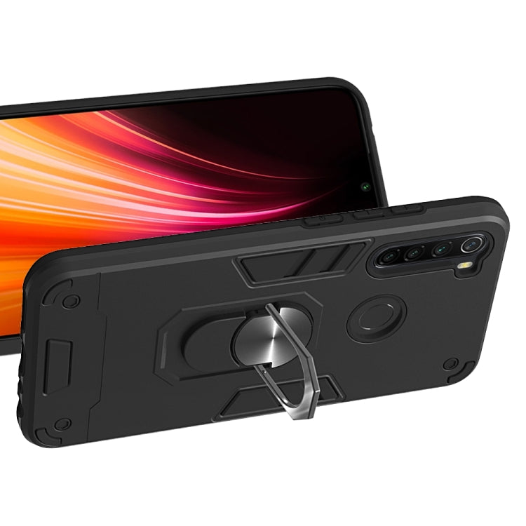 For Xiaomi Rdemi Note 8 2 in 1 Armour Series PC + TPU Protective Case with Ring Holder